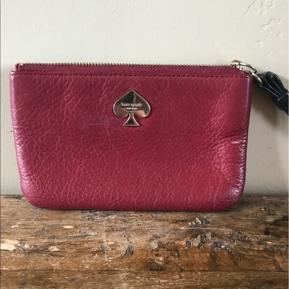 kate spade Handbags - Kate Spade Red Leather Wristlet 6.5" x 4"